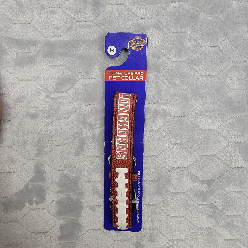 Texas Longhorns Pets First Signature Pro Football Pet Collar Dog Size Medium M